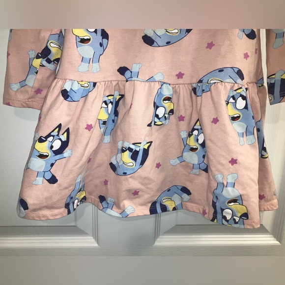 Bluey Baby Pink Peplum Flared Long Sleeve, Bluey Size: 5T girls, EUC - Picture 5 of 7